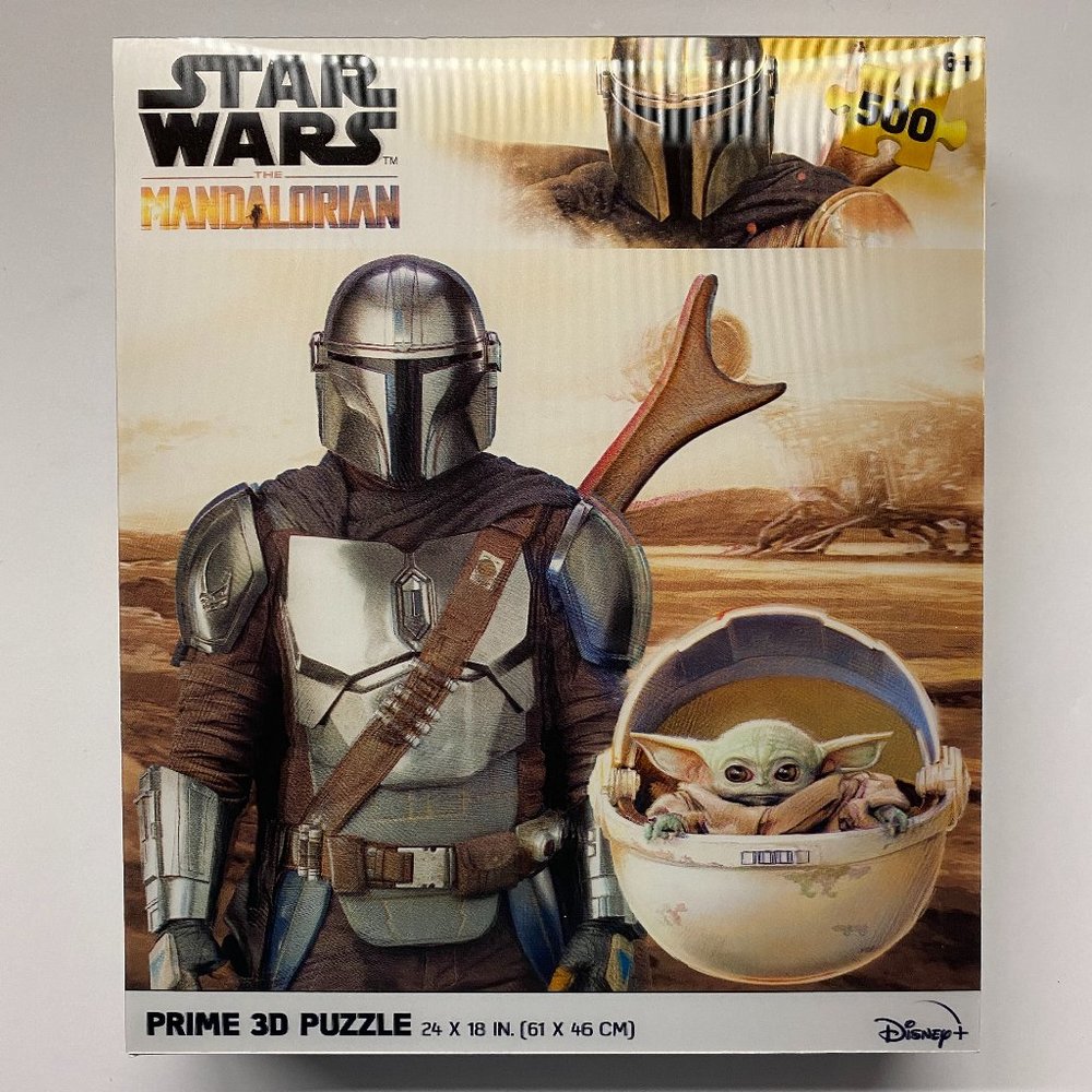Disney Star Wars The Mandalorian Prime 3D 500 Piece Jigsaw Puzzle - Sealed